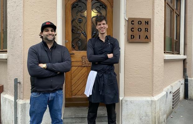 Till Szabó und Marco Gräni, Restaurant Concordia, Basel